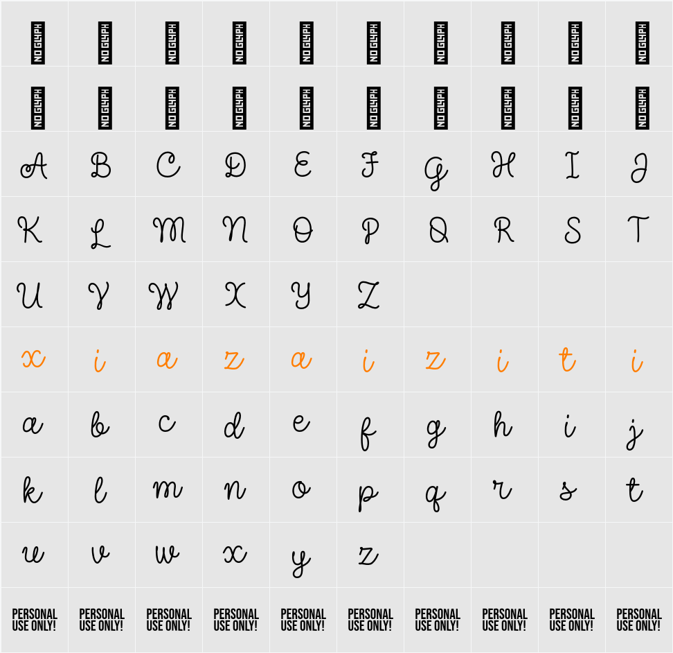 Adorable Notebook 字符映射表