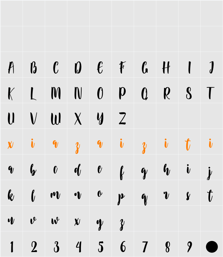 Alyosha 字符映射表