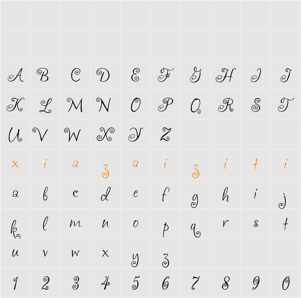 akaFrivolity 字符映射表