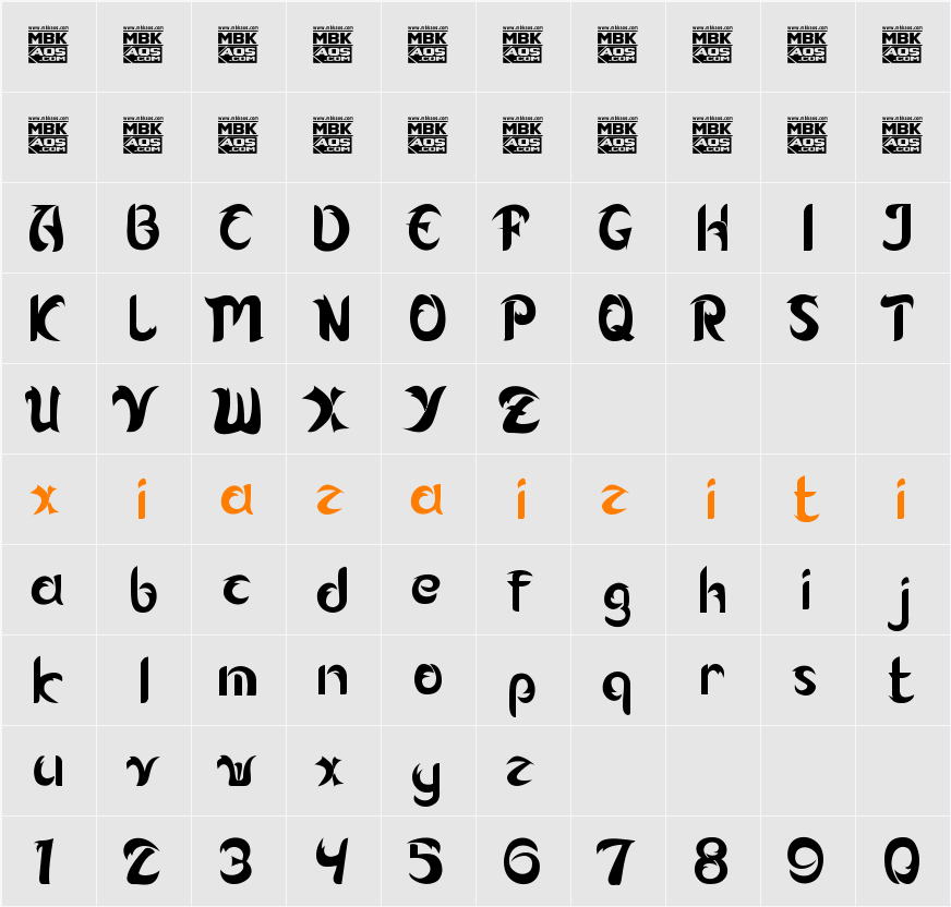 Alamak! 字符映射表