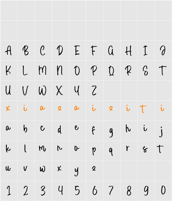 Creamy Dough 字符映射表