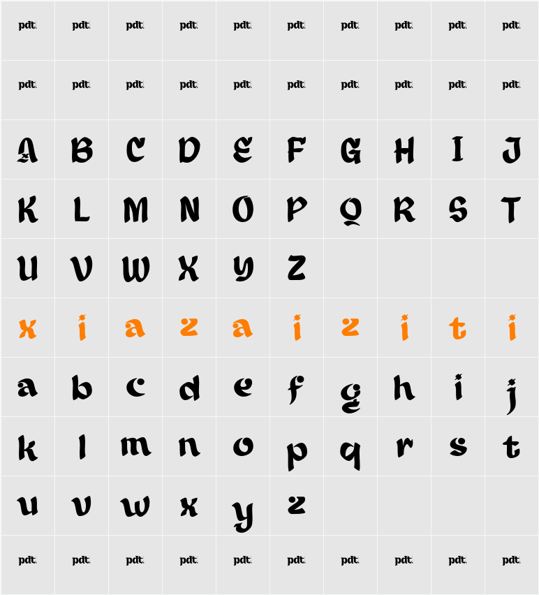 Abisan Bihoc trial 字符映射表