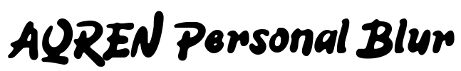 AQREN Personal Blur 字体预览图