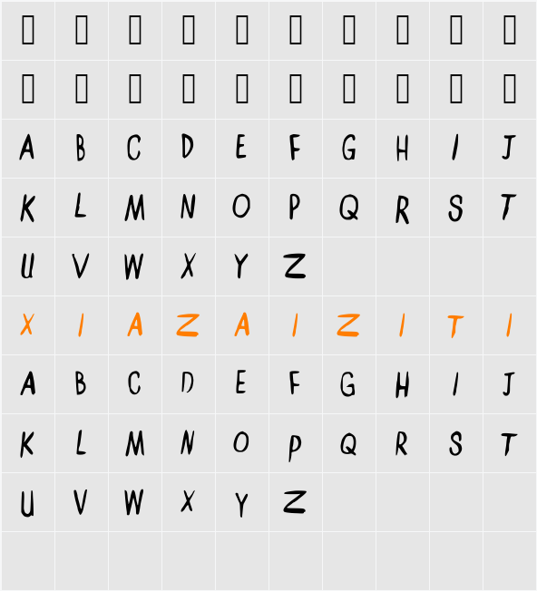 AmeliaLilyKT 字符映射表