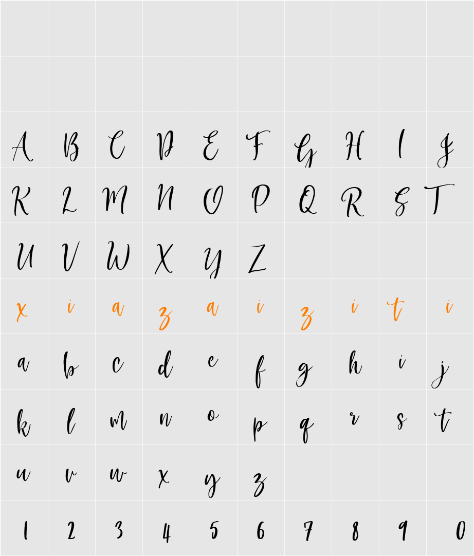 American Beauty Demo 字符映射表