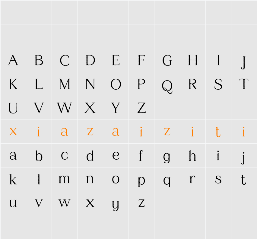 Amstir Rough Demo 字符映射表