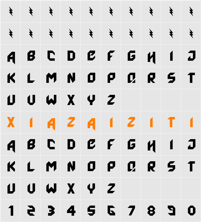 Agero 字符映射表