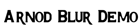Arnod Blur Demo 字体预览图