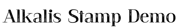 Alkalis Stamp Demo 字体预览图
