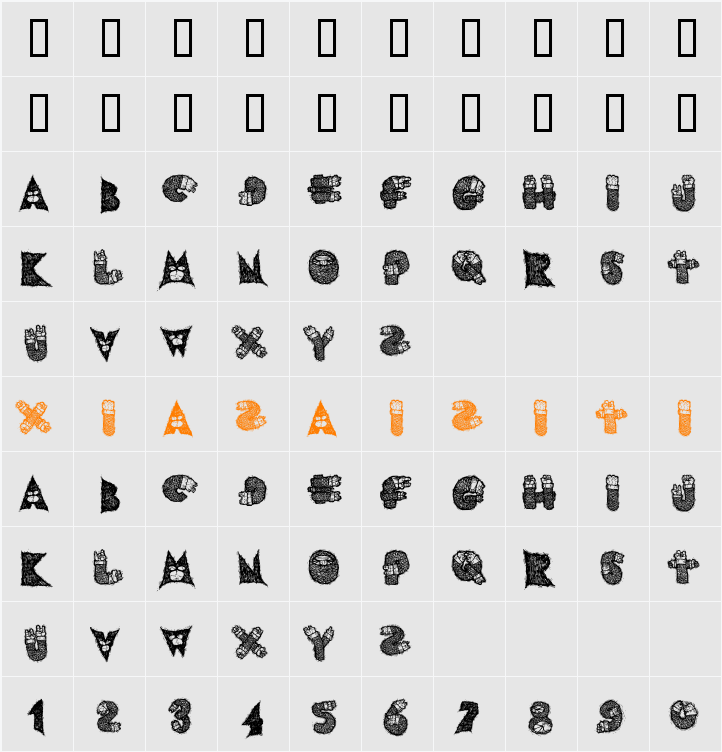 AIxDARBOTZCUMI 字符映射表