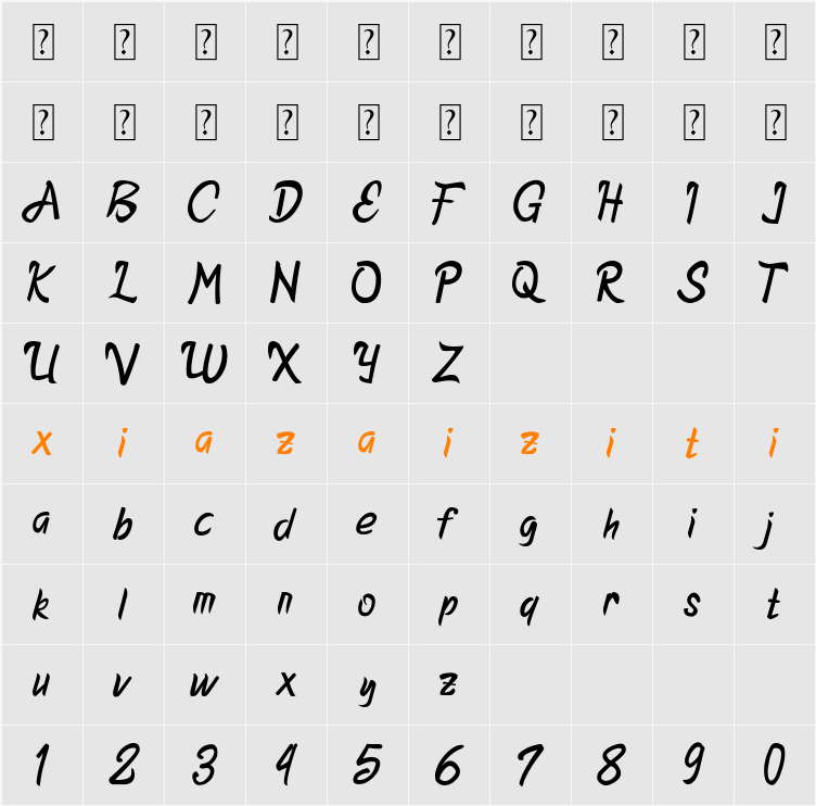 Alabastha 字符映射表