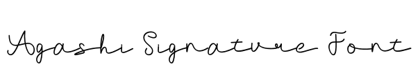 Agashi Signature Font 字体预览图