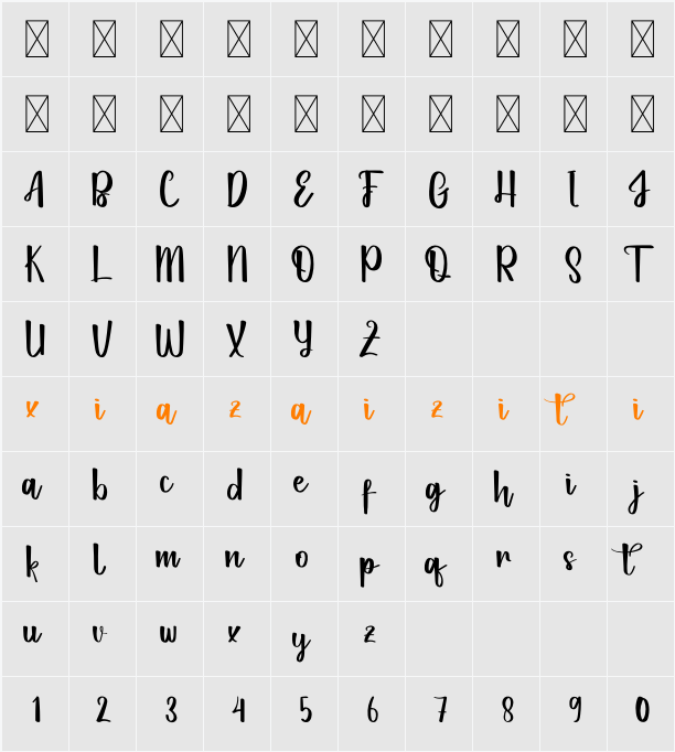 Amora 字符映射表