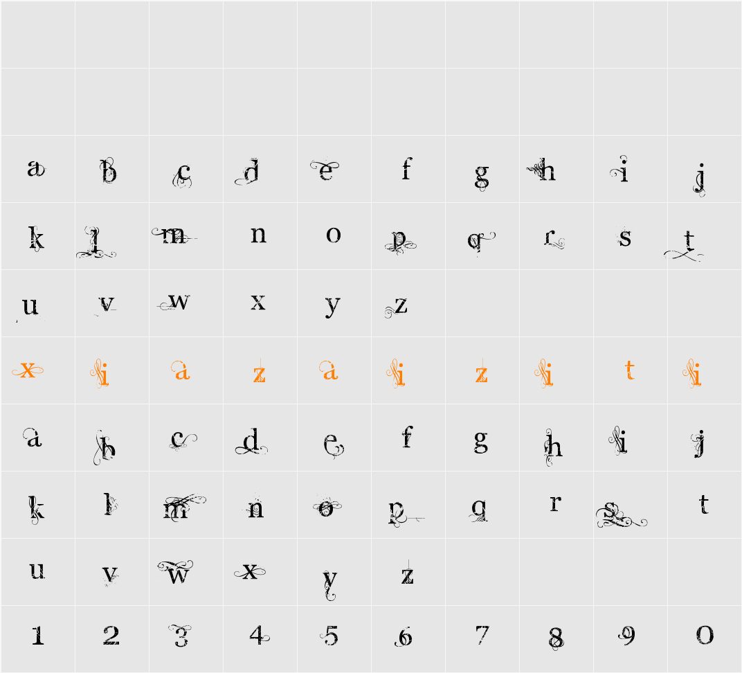 Angelic War 字符映射表