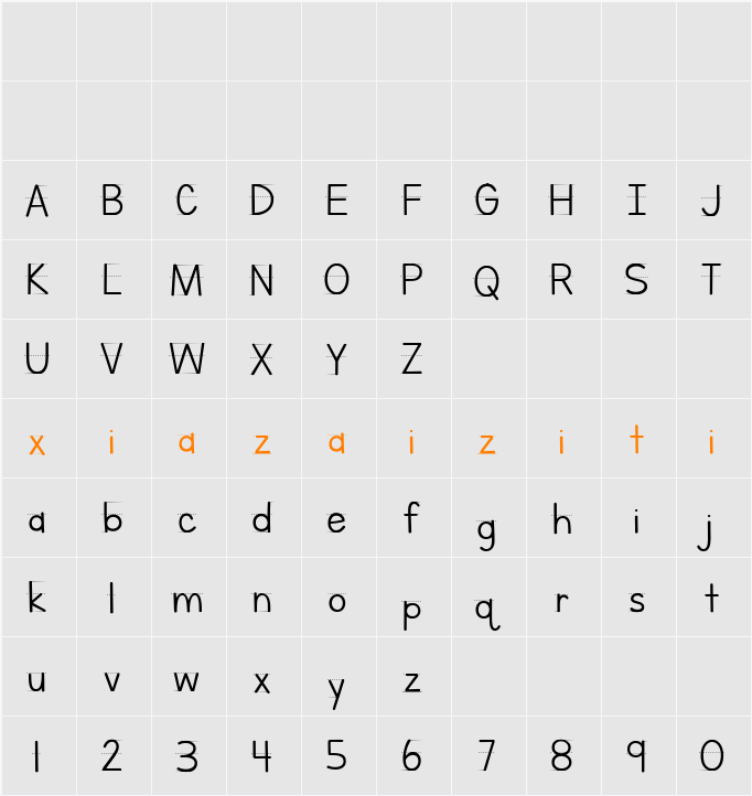 Letters for Learners Lined 字符映射表