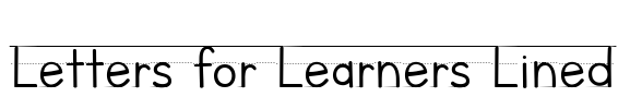 Letters for Learners Lined