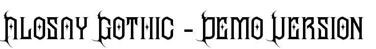 Alosay Gothic - Demo Version
