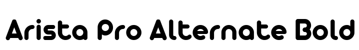 Arista Pro Alternate Bold