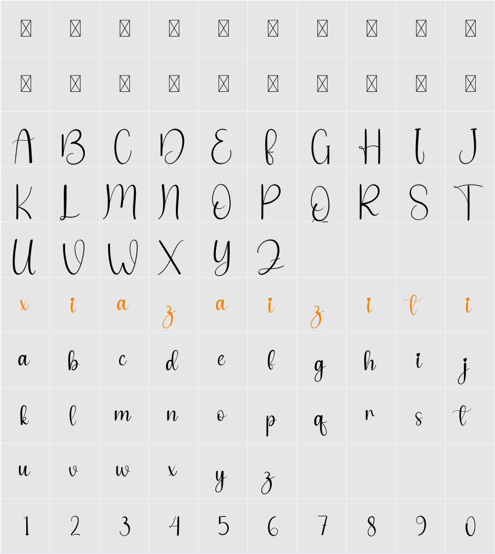 The December 字符映射表