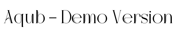Aqub - Demo Version 字体预览图