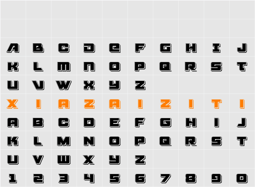 Aircruiser Punch 字符映射表