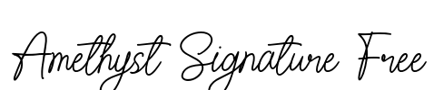 Amethyst Signature Free 字体预览图