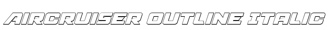 Aircruiser Outline Italic