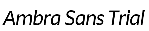 Ambra Sans Trial 字体预览图