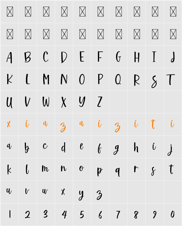 HappySummer 字符映射表