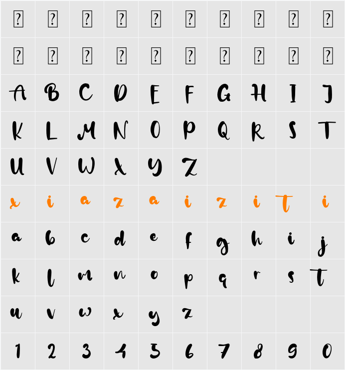 Ambitious 字符映射表