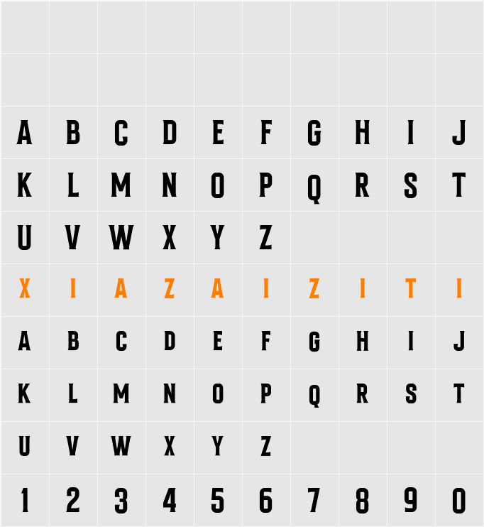 Bondrians 字符映射表