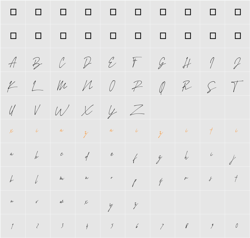 Amstirdam 字符映射表