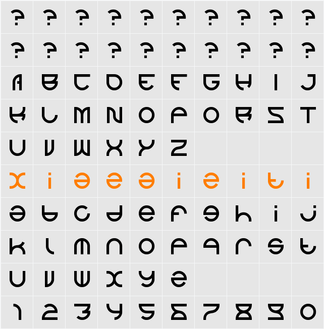 alexey 字符映射表