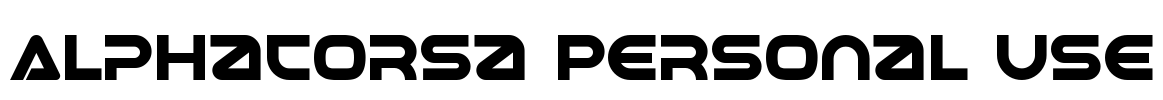 Alphacorsa Personal Use
