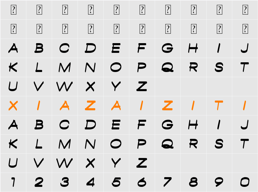 Ambambo 字符映射表