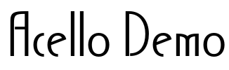 Acello Demo 字体预览图