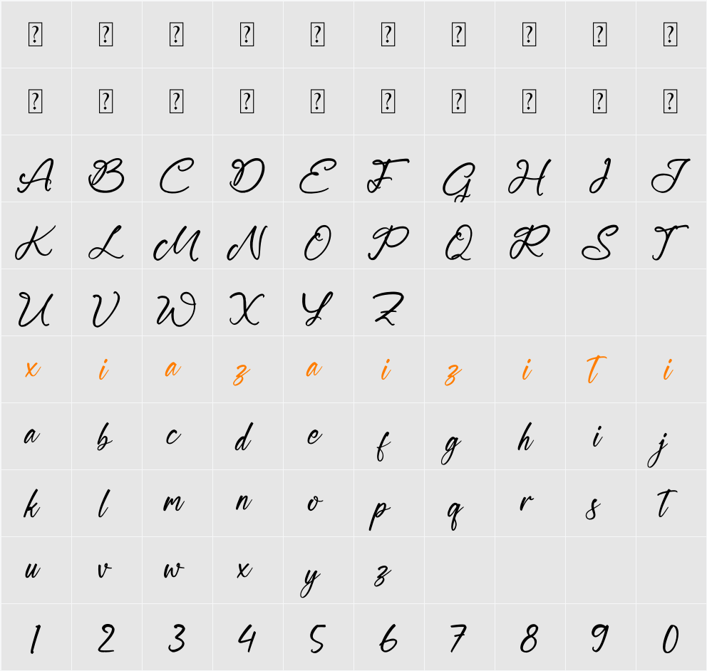 Magnetta Wettney 字符映射表