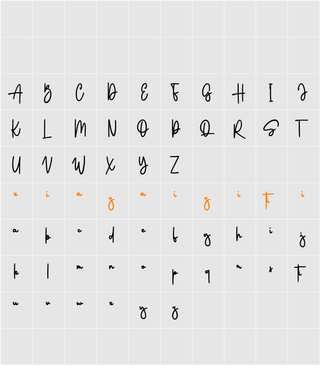 Allwish Honest 字符映射表