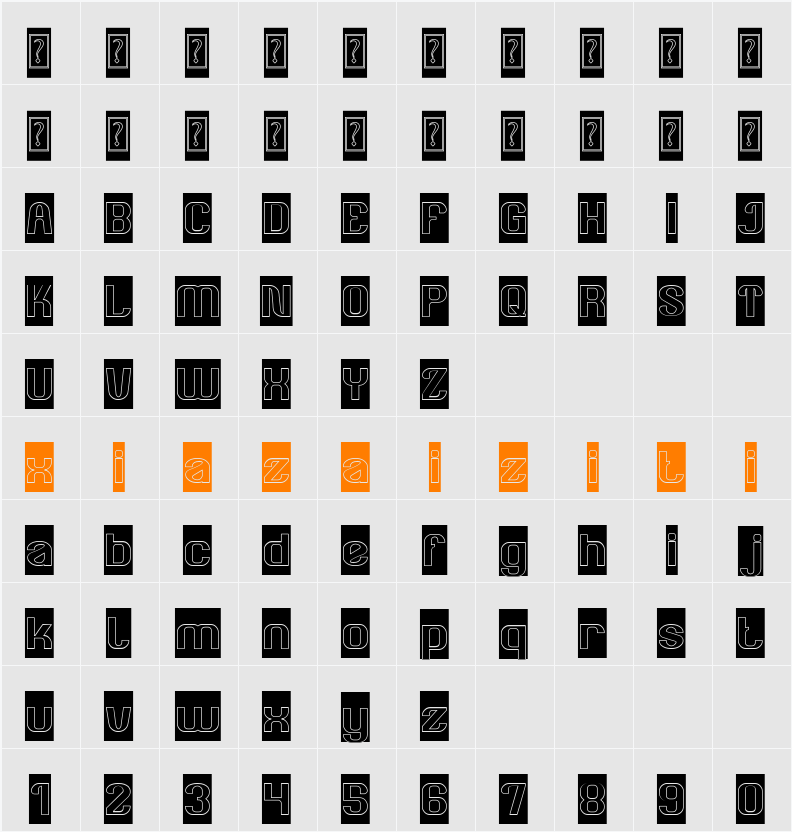 Age of Awakening 字符映射表