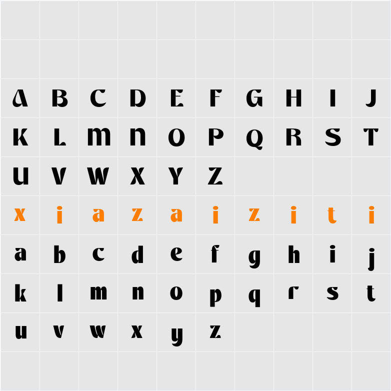 Arshine Demo 字符映射表