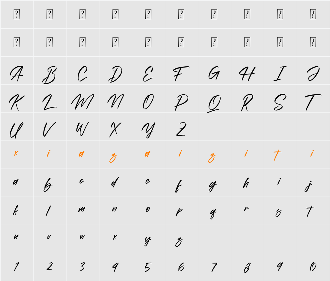 Alishakey 字符映射表