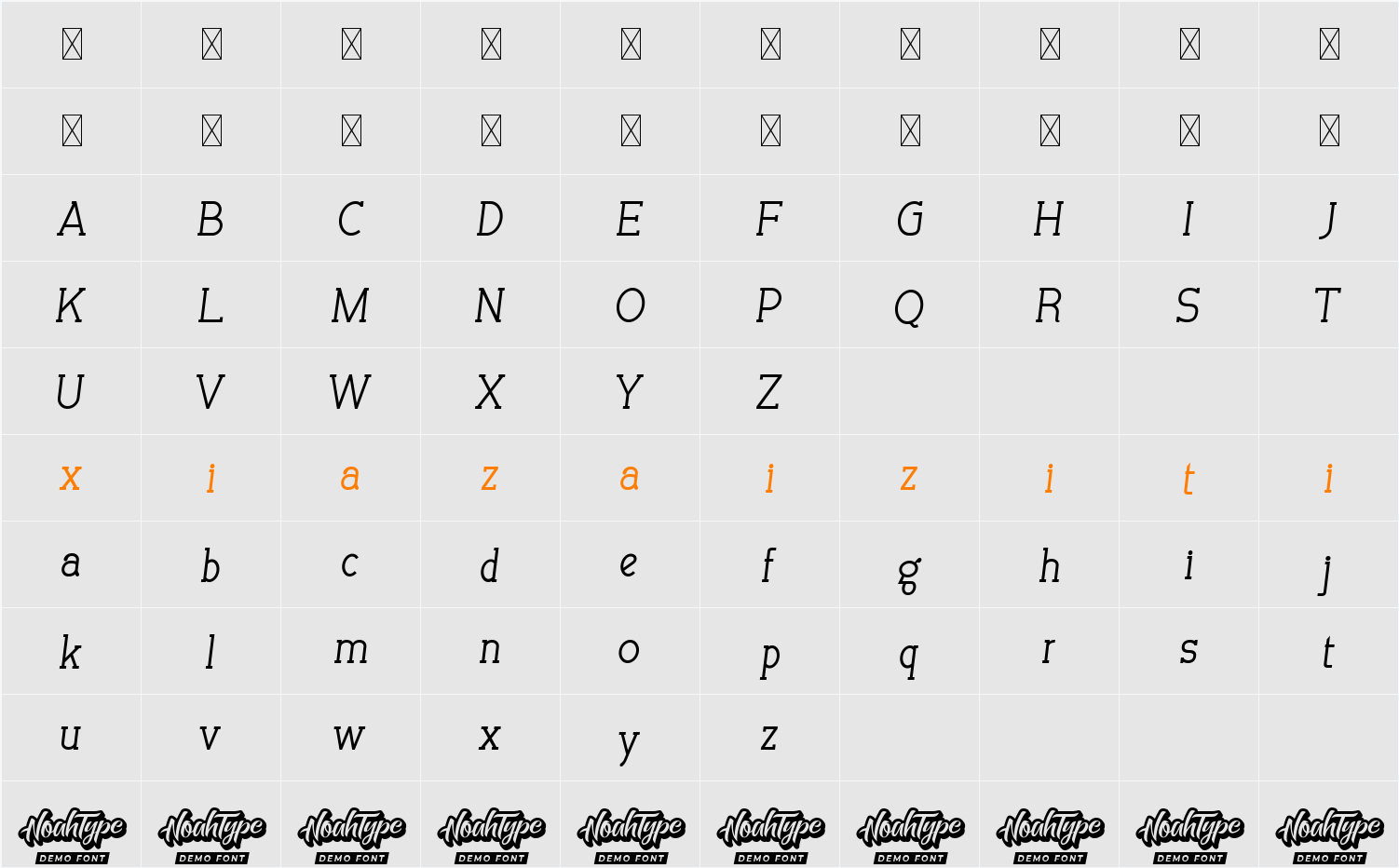 Allegation Demo 字符映射表