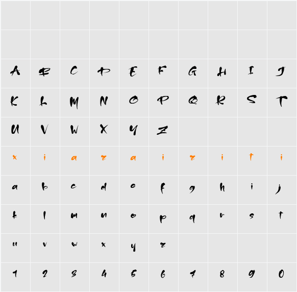 Alinka 字符映射表