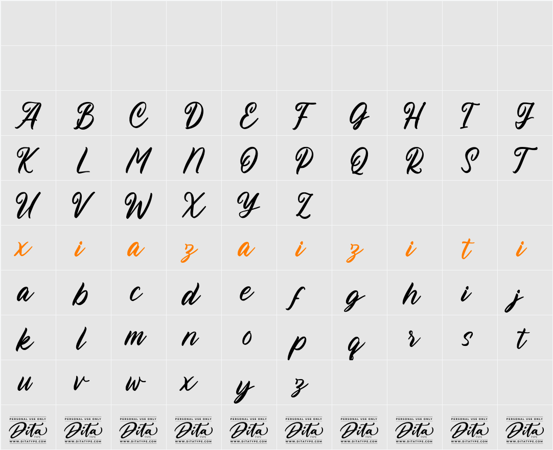 Alderlite Personal Use 字符映射表