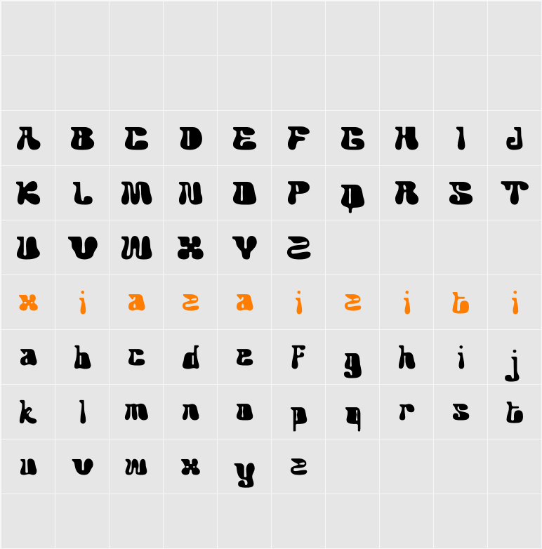 Acaphy Blur Demo 字符映射表