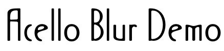 Acello Blur Demo 字体预览图