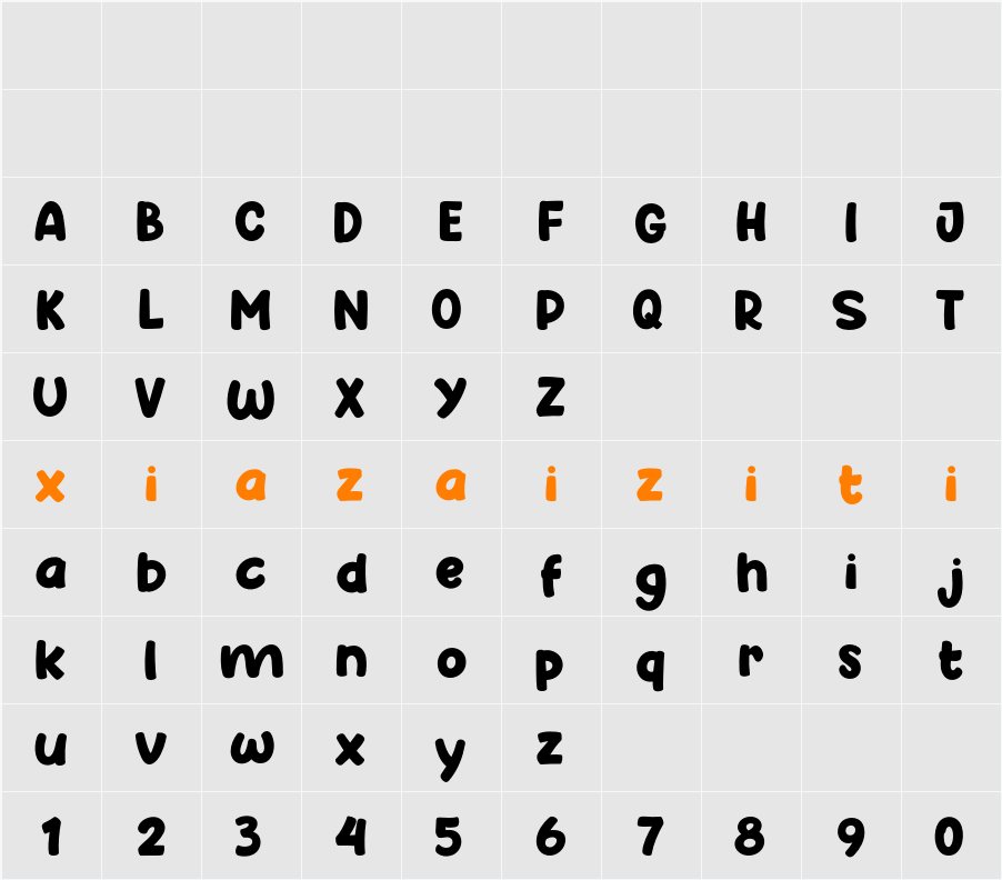 Happy School 字符映射表