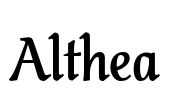 Althea 字体预览图