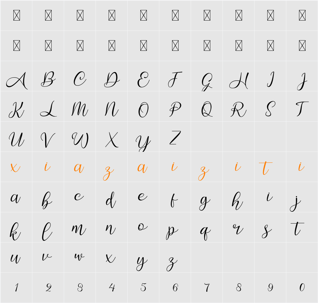 Amalia 字符映射表