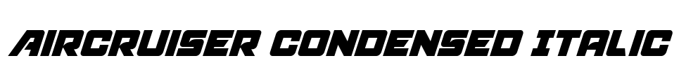 Aircruiser Condensed Italic
